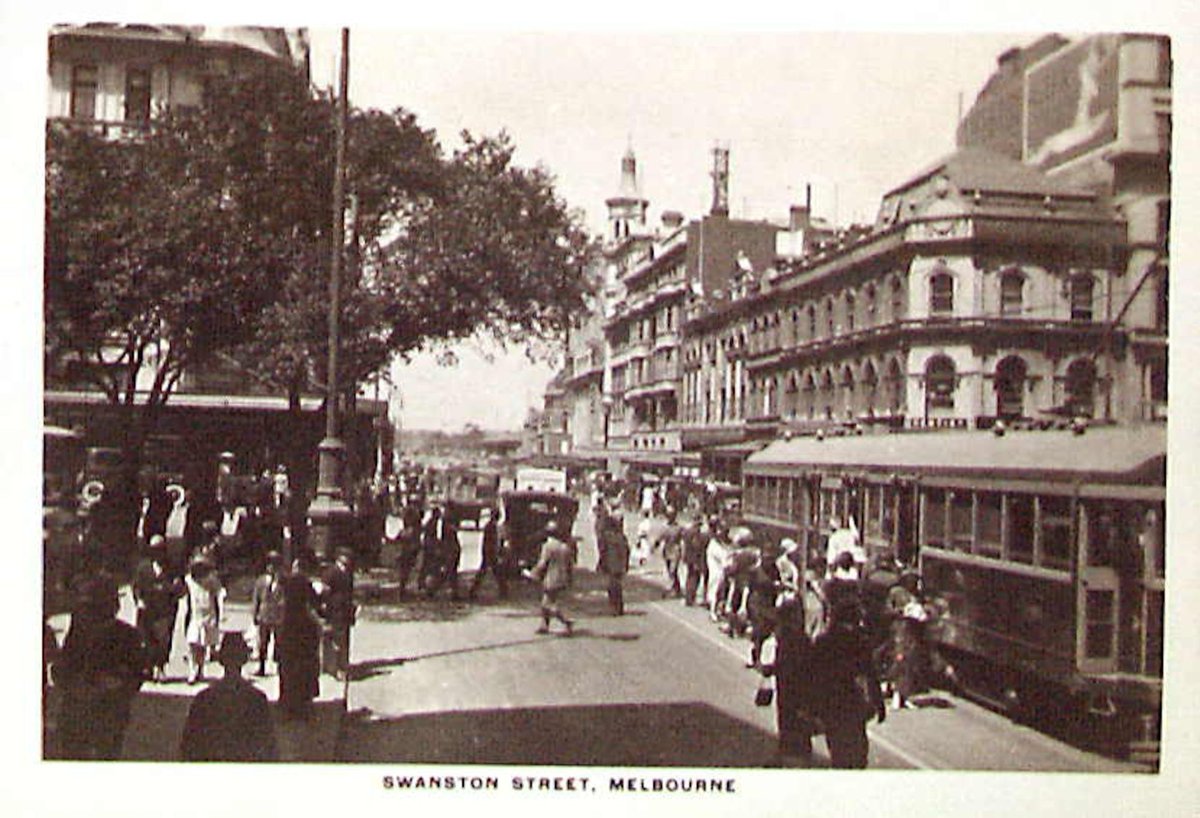 Swanston Street, Melbourne, Melbourne City (c. 1930)