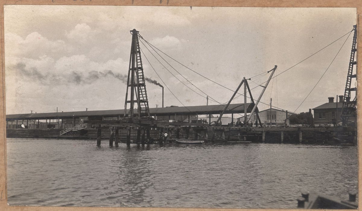 Temporary bridge, Spencer Street, Melbourne, Vic, Melbourne City (1927–28)