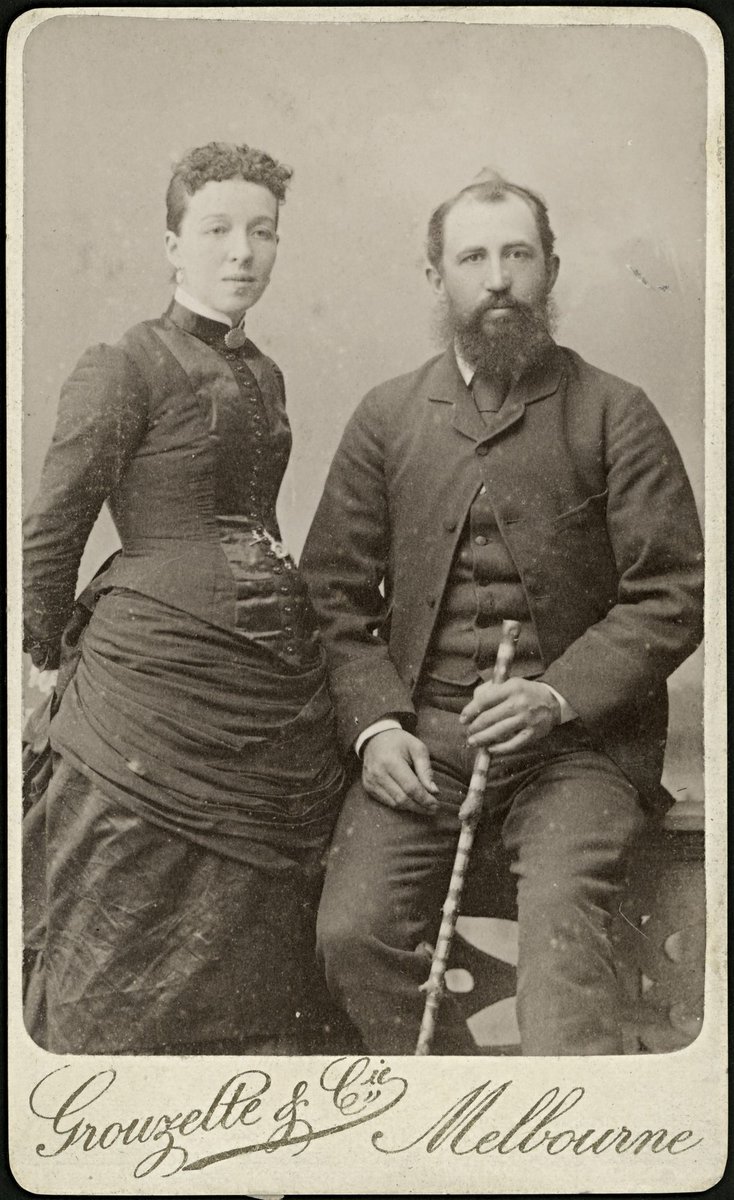 Portrait photographs by Grouzelle & Co. Royal Arcade, Melbourne, Vic, Melbourne City (1884–87)