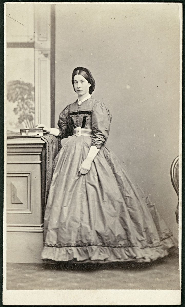 Studio portrait of unidentified woman in Melbourne, Victoria (1865–69)