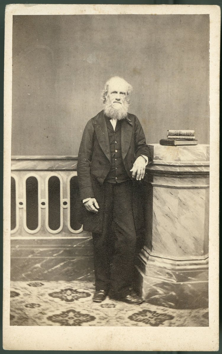 Studio portrait of unidentified elderly man, St. Kilda, Victoria, St Kilda (1865–67)