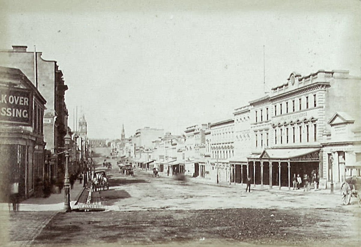 Collins St. from Queens St, Melbourne City (1870–80)
