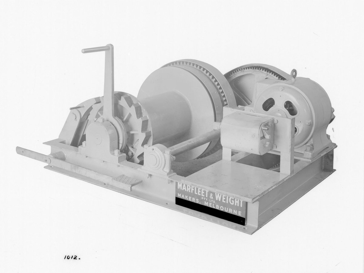 Machinery manufactured by Marfleet and Weight Pty Ltd, Melbourne (1940)