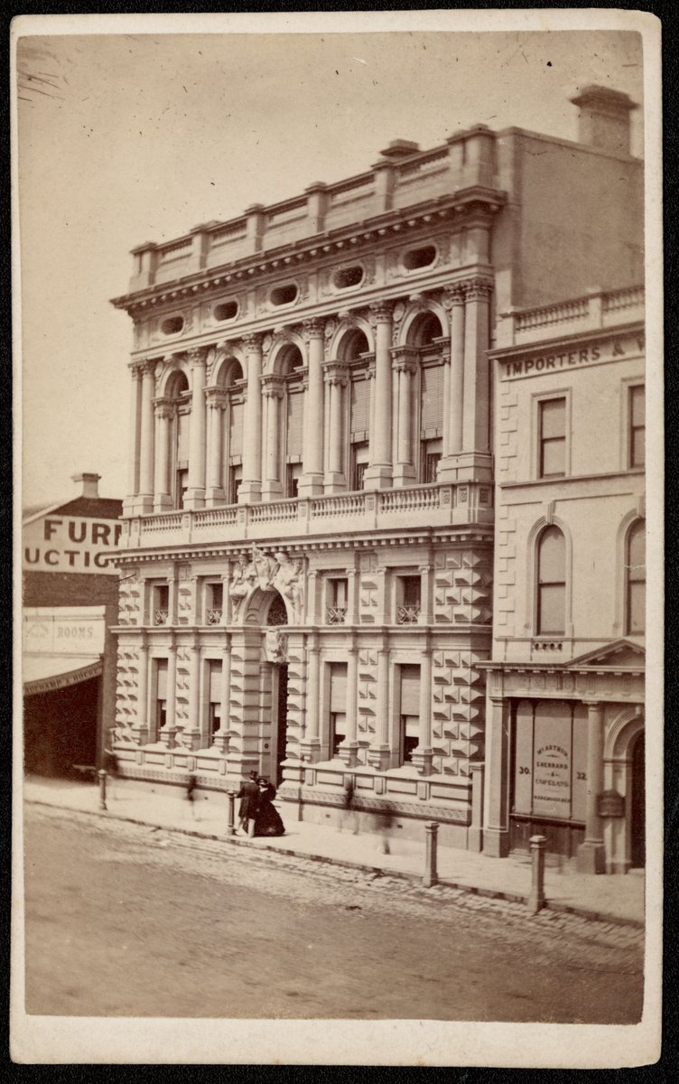 Bank of Victoria, Collins St. East, Melbourne City (1860s)