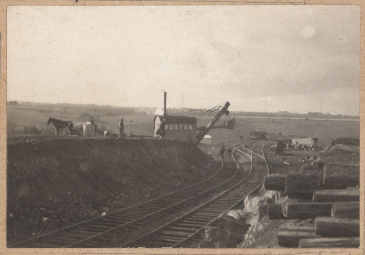 Albion to Broadmeadows - earthworks for culvert at Spring Gully (1927–29)