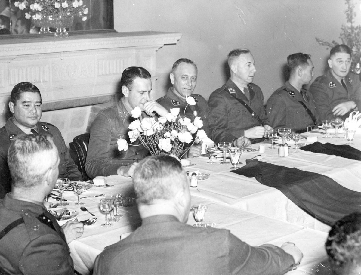 OFFICERS OF N E I ARMY AT DINNER in Melbourne, Melbourne City (c. 1943)