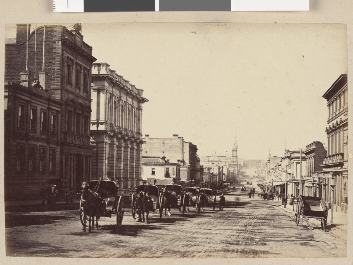 Collins St. from Market Street, Melbourne City (1870–80)
