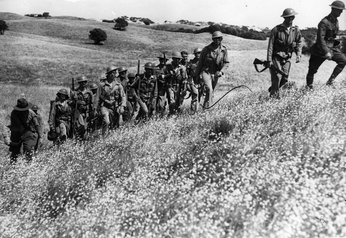 Men of the Melbourne University Rifles in training, Parkville (1935–48)