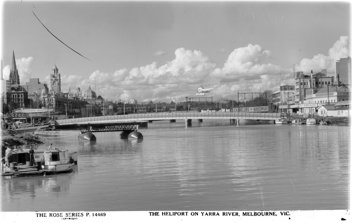 THE HELIPORT ON YARRA RIVER, MELBOURNE, VIC, Melbourne City (1920–54)