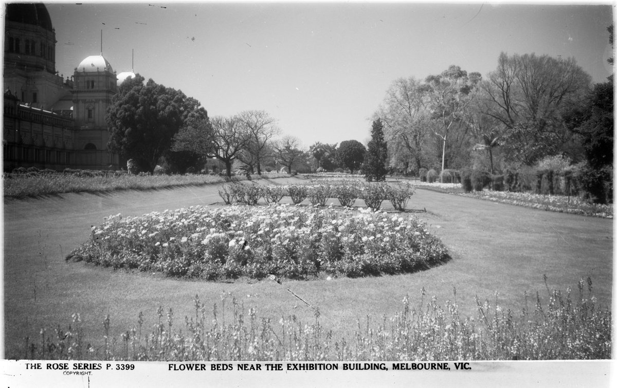 Flower Beds Near Exhibition Buildings, Melbourne, Vic, Carlton (1920–54)