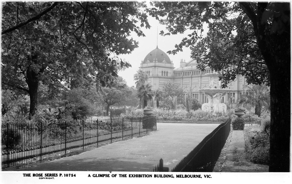 A GLIMPSE OF THE EXHIBITION BUILDING, MELBOURNE, VIC, Carlton (1920–54)