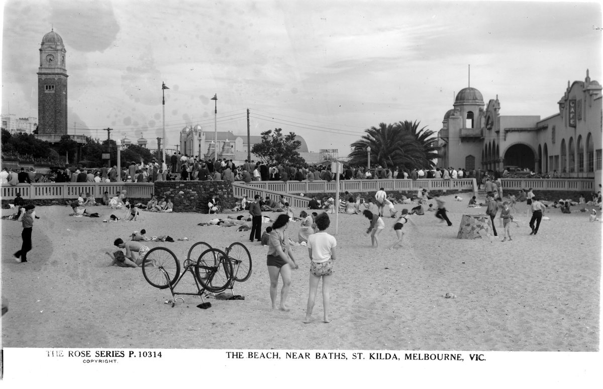 THE BEACH, NEAR BATHS, ST. KILDA, MELBOURNE, VIC, St Kilda (1920–54)