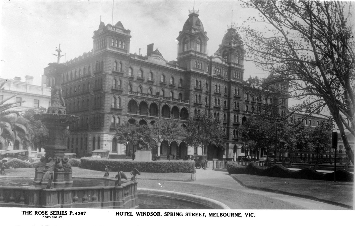 HOTEL WINDSOR, SPRING STREET, MELBOURNE, VIC, Melbourne City (1920–54)