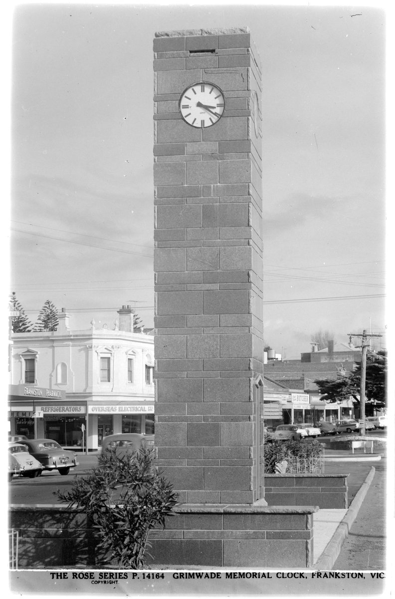 GRIMWADE MEMORIAL CLOCK, [MAIN STREET], FRANKSTON, VIC (1920–54)