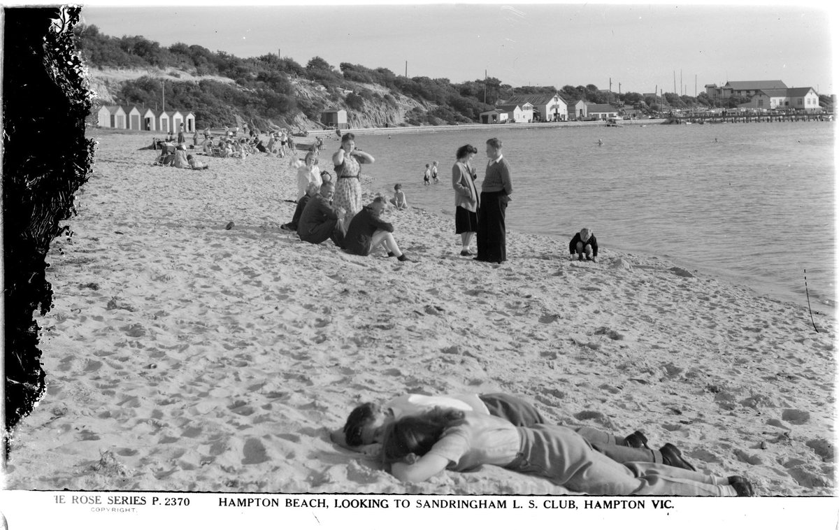 Hampton Beach, Looking To Sandringham L.S. Club, Hampton, Vic (1920–54)