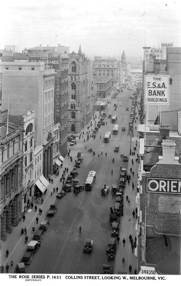 Collins Street, Looking W. Melbourne, Vic, Melbourne City (1920–54)