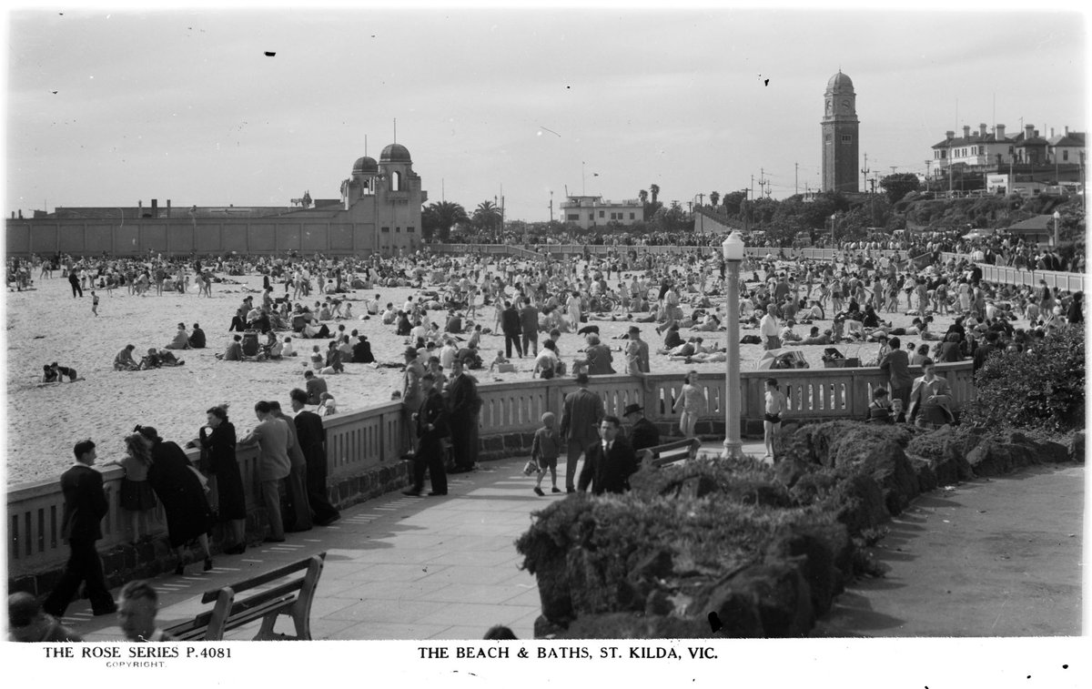 THE BEACH & BATHS, ST. KILDA, VIC, St Kilda (1920–54)