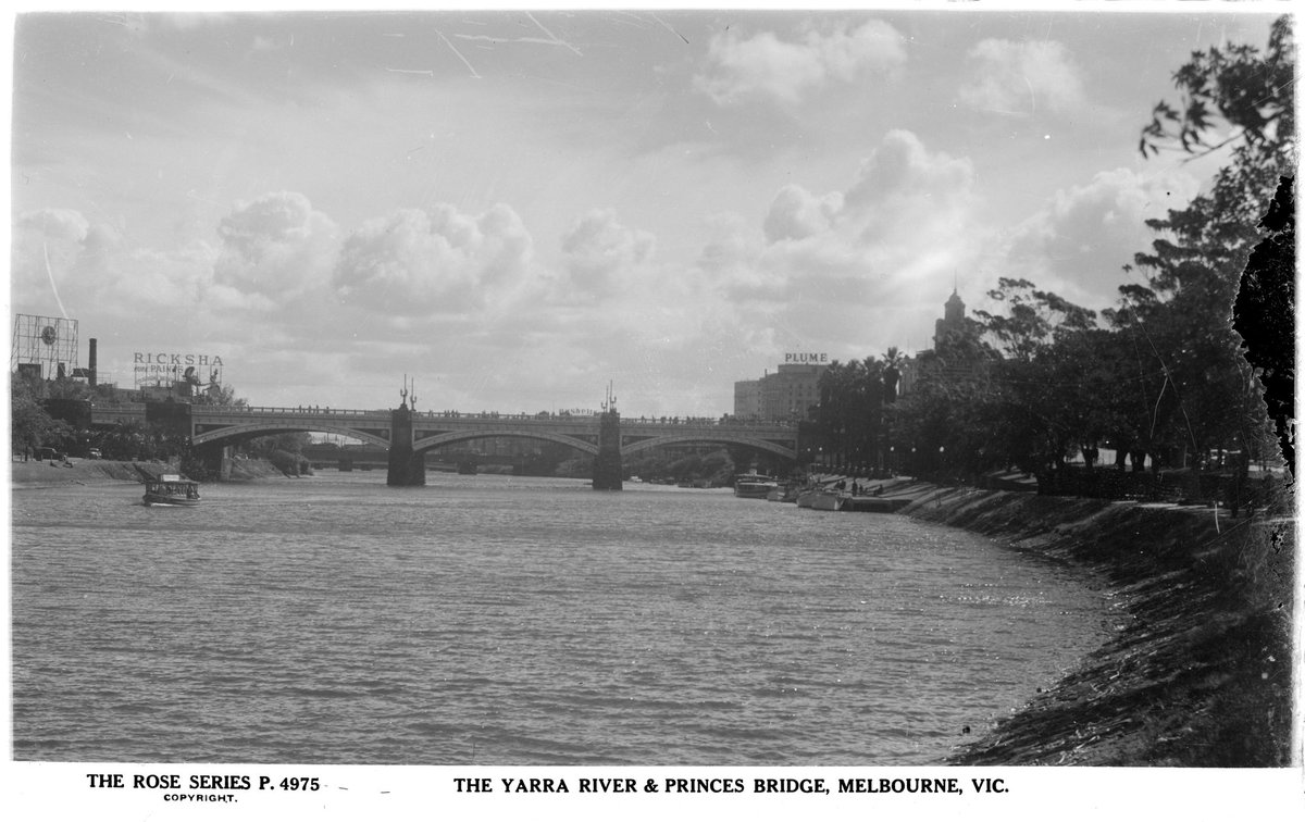 The Yarra River & Princes Bridge, Melbourne, Vic, Melbourne City (1920–54)