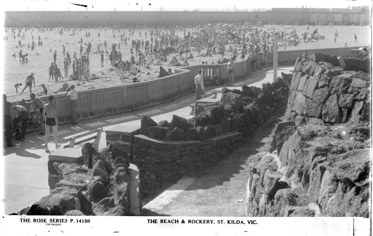 THE BEACH & ROCKERY, ST. KILDA, VIC, St Kilda (1920–54)