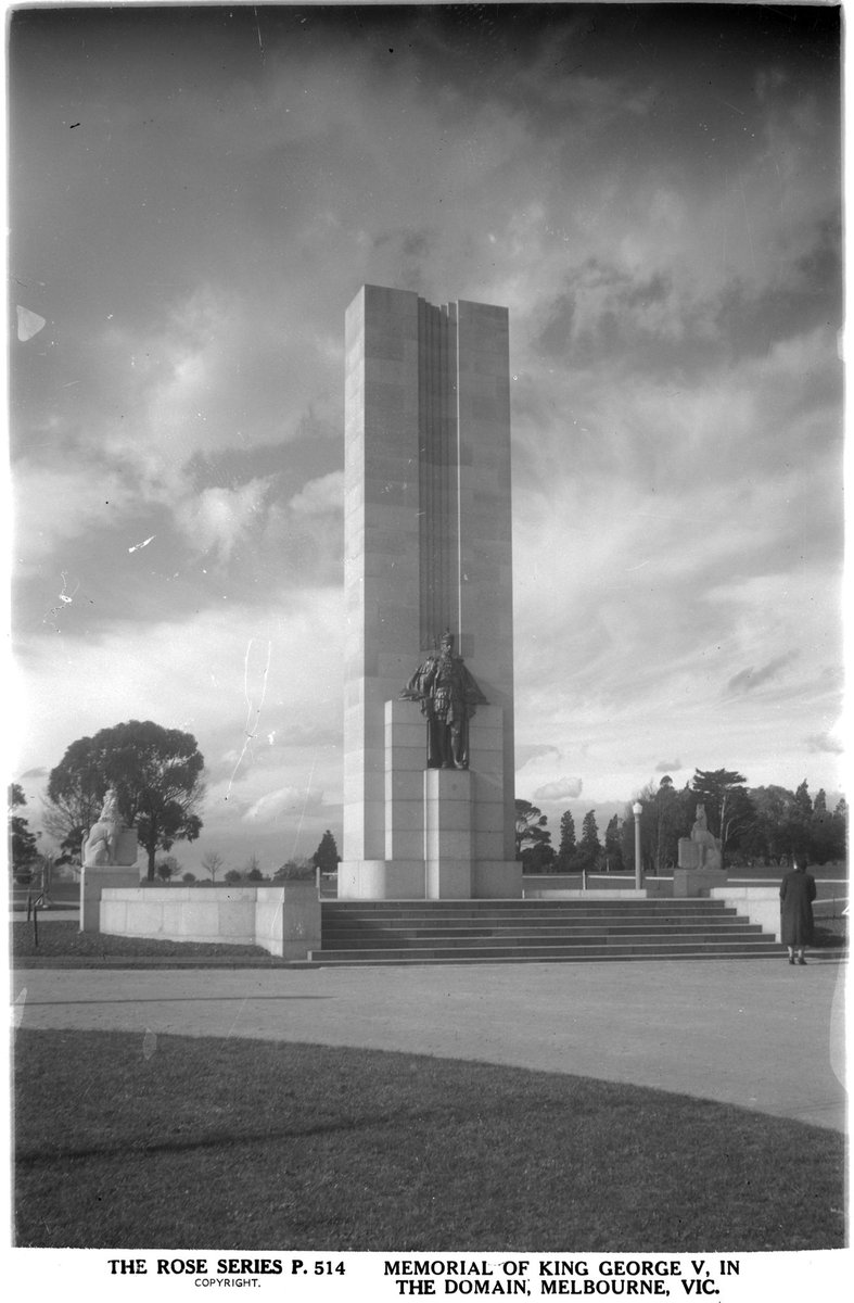 "MEMORIAL OF KING GEORGE V, IN THE DOMAIN, MELBOURNE.", Melbourne City (1920–54)