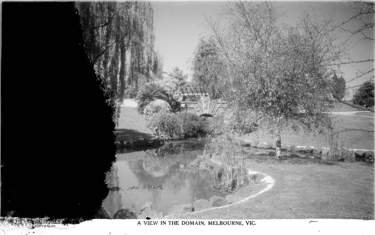 A VIEW IN THE DOMAIN, MELBOURNE, VIC, Melbourne City (1920–54)