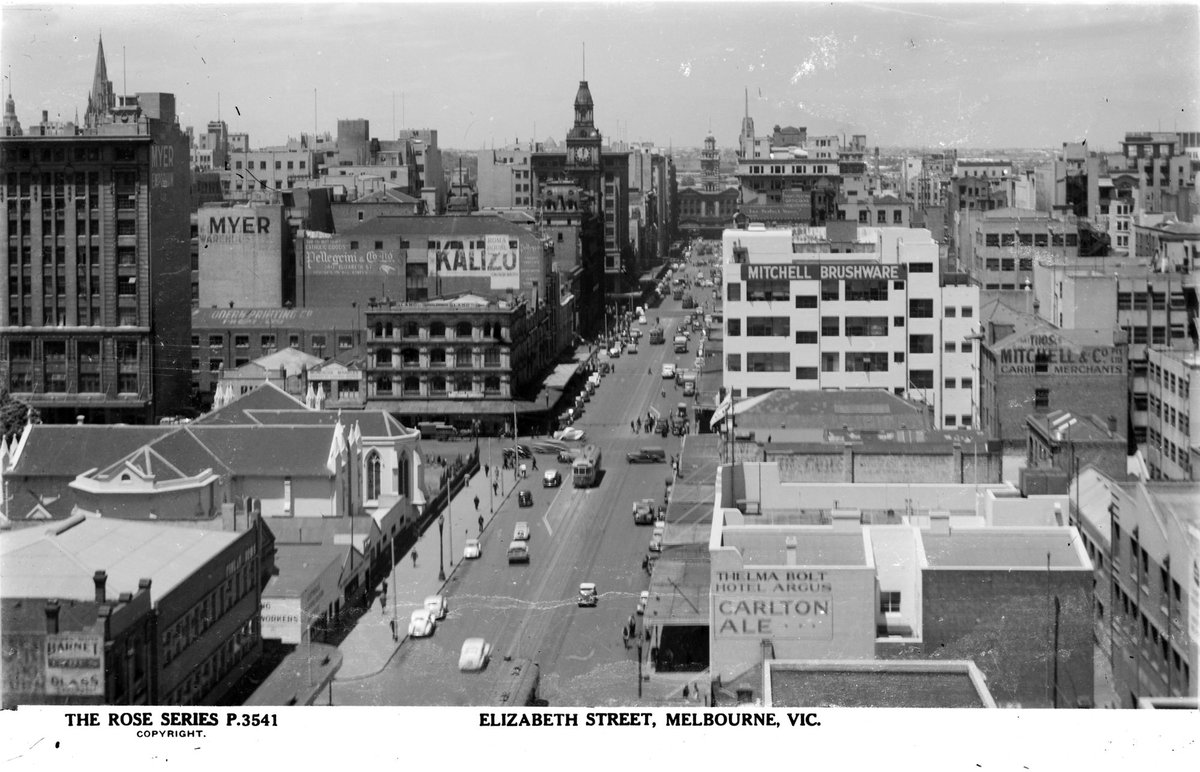 Elizabeth Street, Melbourne, Vic, Melbourne City (1920–54)
