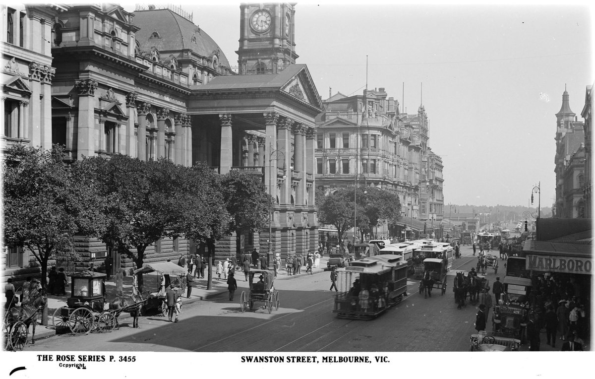Swanston Street, Melbourne, Vic, Melbourne City (1920–54)