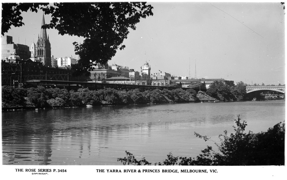 The Yarra River & Princes Bridge, Melbourne, Vic, Melbourne City (1920–54)