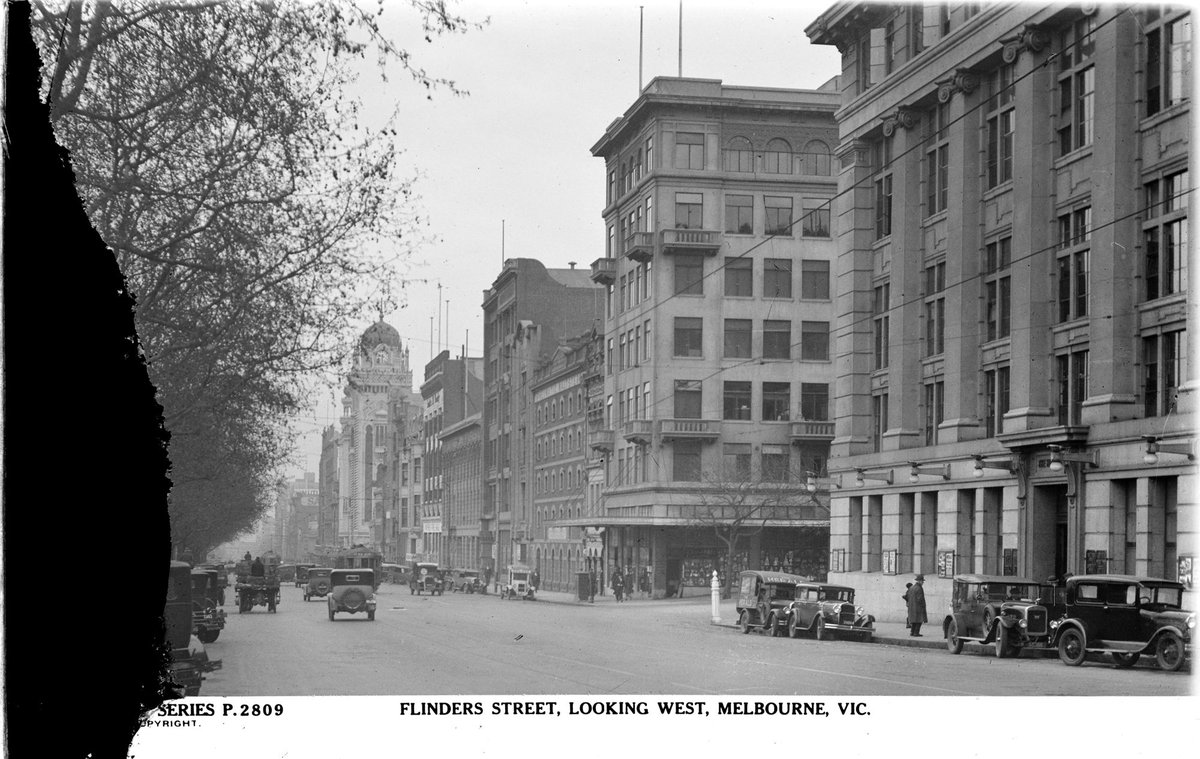 Flinders Street, Looking West, Melbourne, Melbourne City (1920–54)