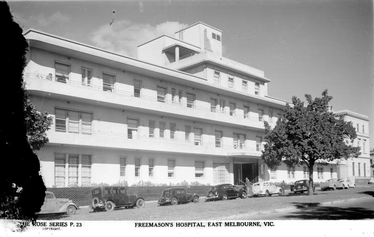 "Freemason's Hospital, East Melbourne, Vic." (1920–54)