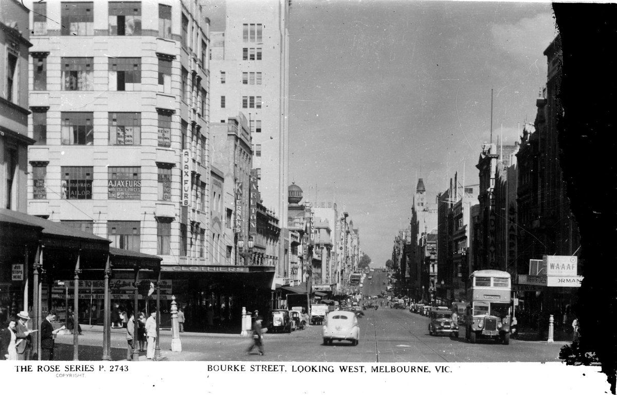 Bourke Street, Looking West, Melbourne, Vic, Melbourne City (1920–54)