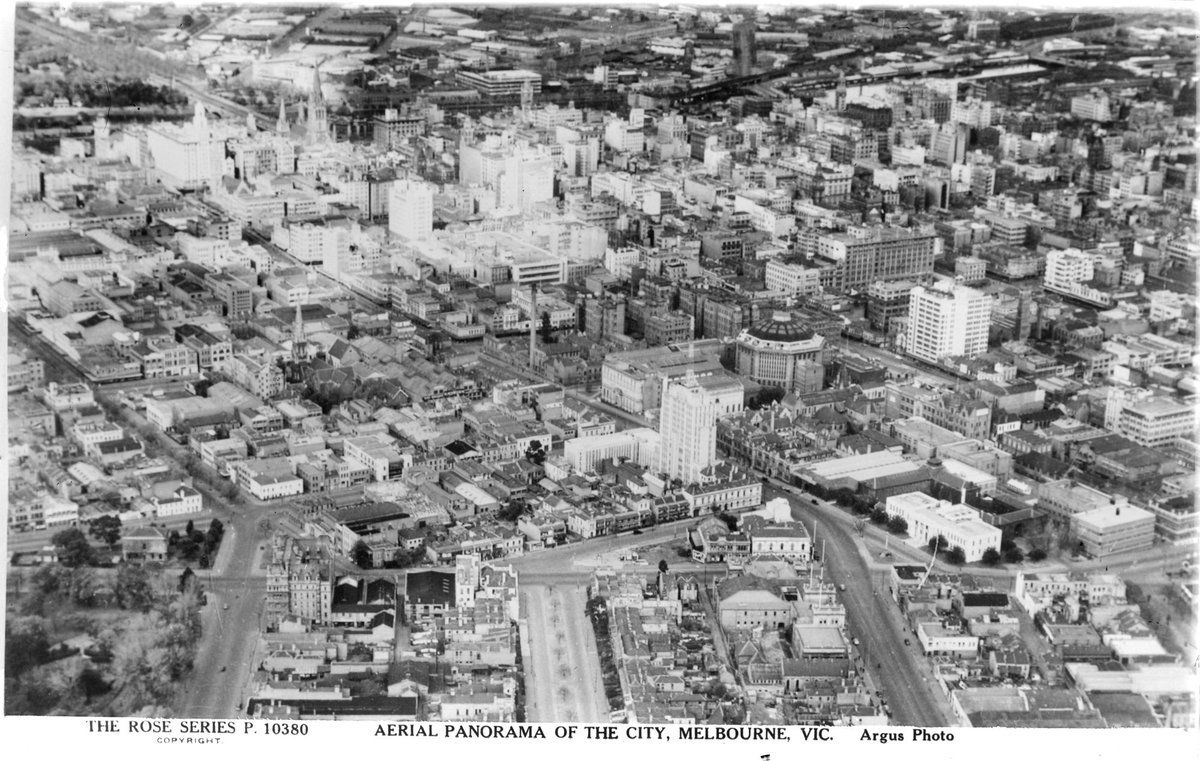 Aerial panorama of the city, Melbourne, Vic (1920–54)