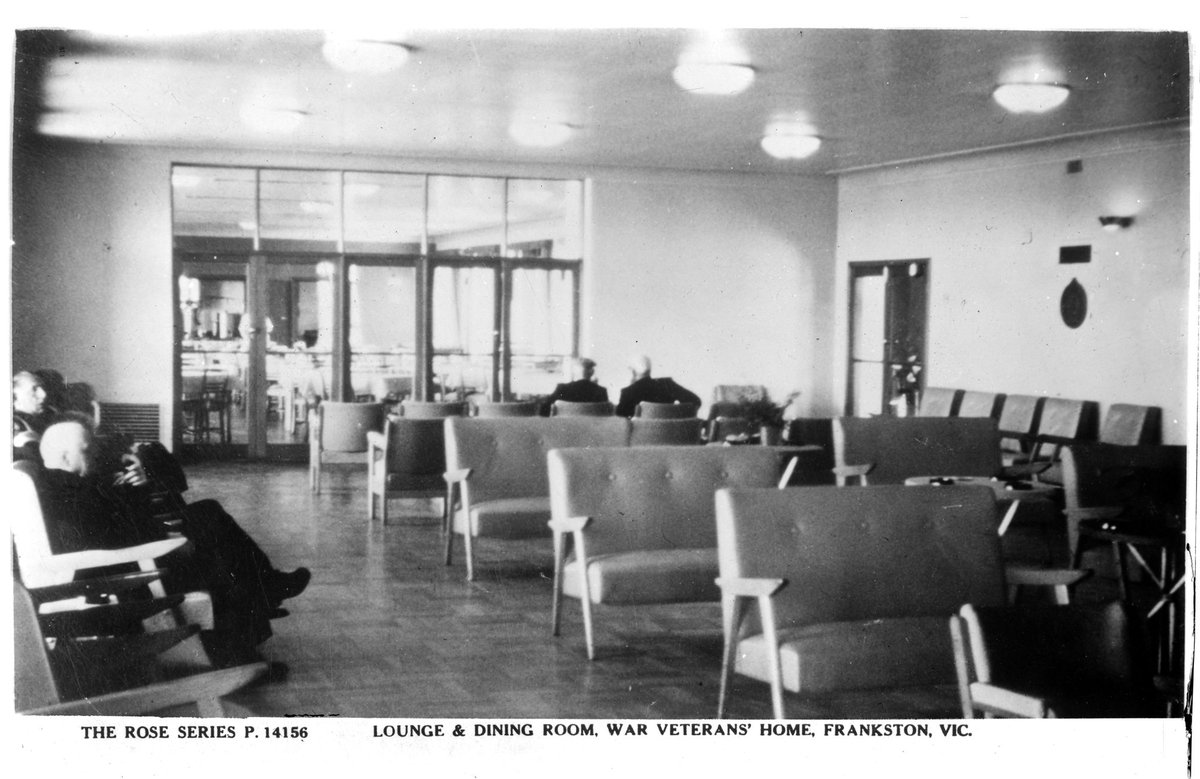LOUNGE & DINING ROOM, WAR VETERANS' HOME [R.S.L. PARK], FRANKSTON, VIC (1920–54)