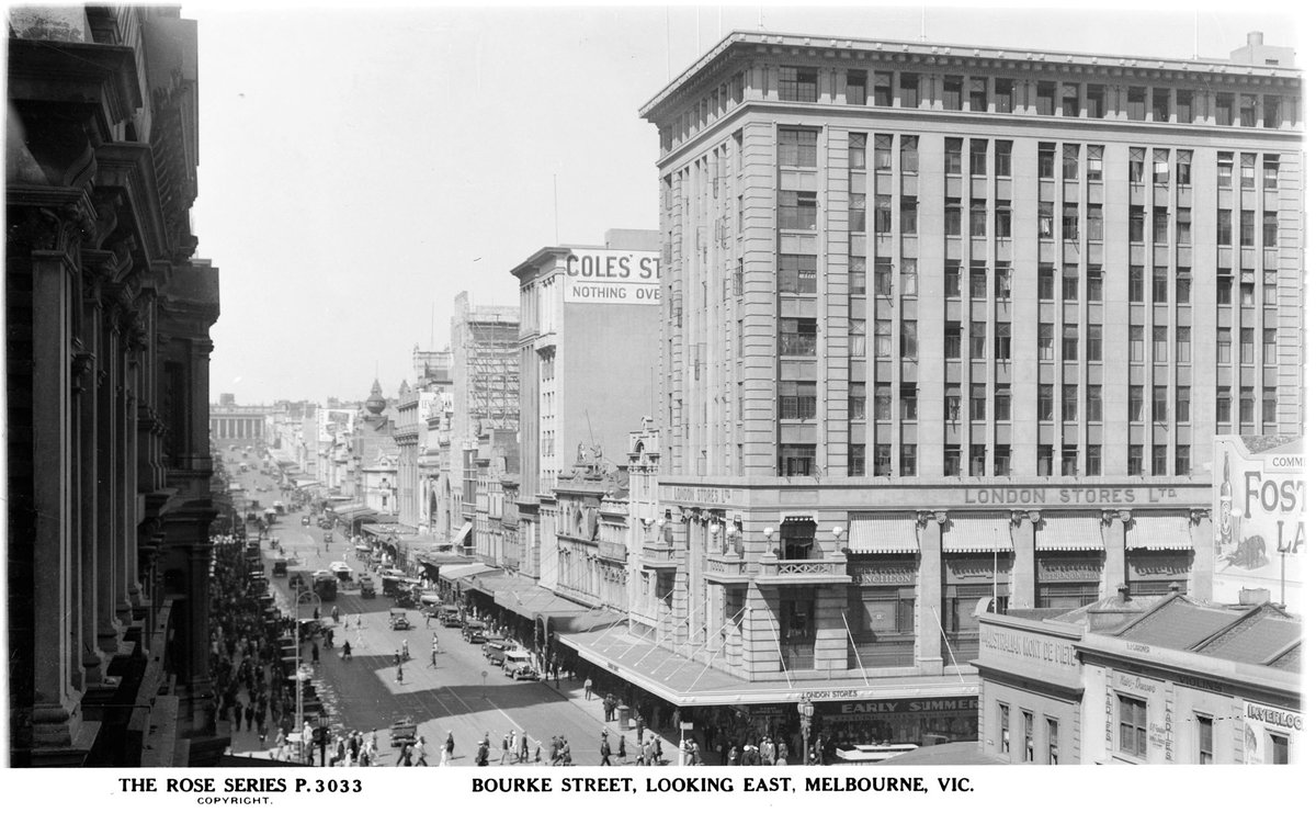 Bourke Street, Looking East, Melbourne, Vic, Melbourne City (1920–54)