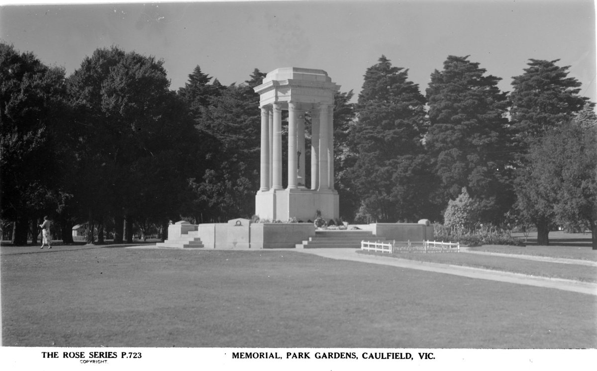 Memorial, Park Gardens, Caulfield, Vic (1920–54)