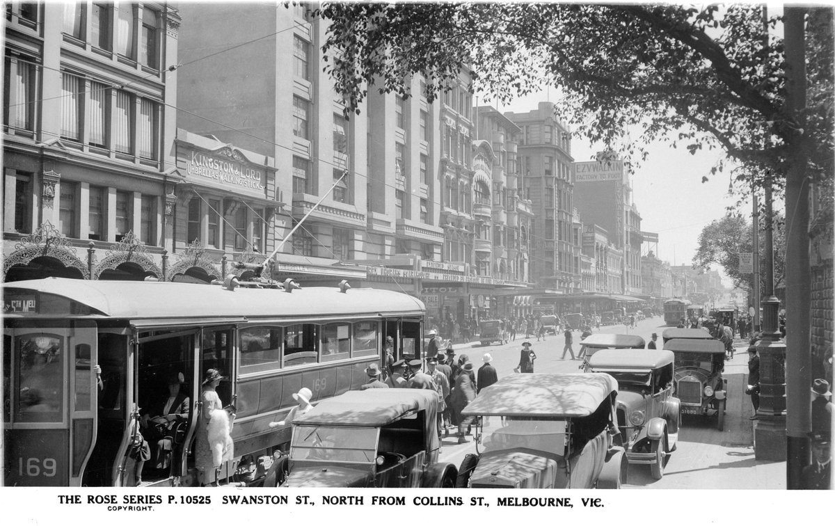 SWANSTON ST., NORTH FROM COLLINS ST., MELBOURNE, VIC, Melbourne City (1920–54)