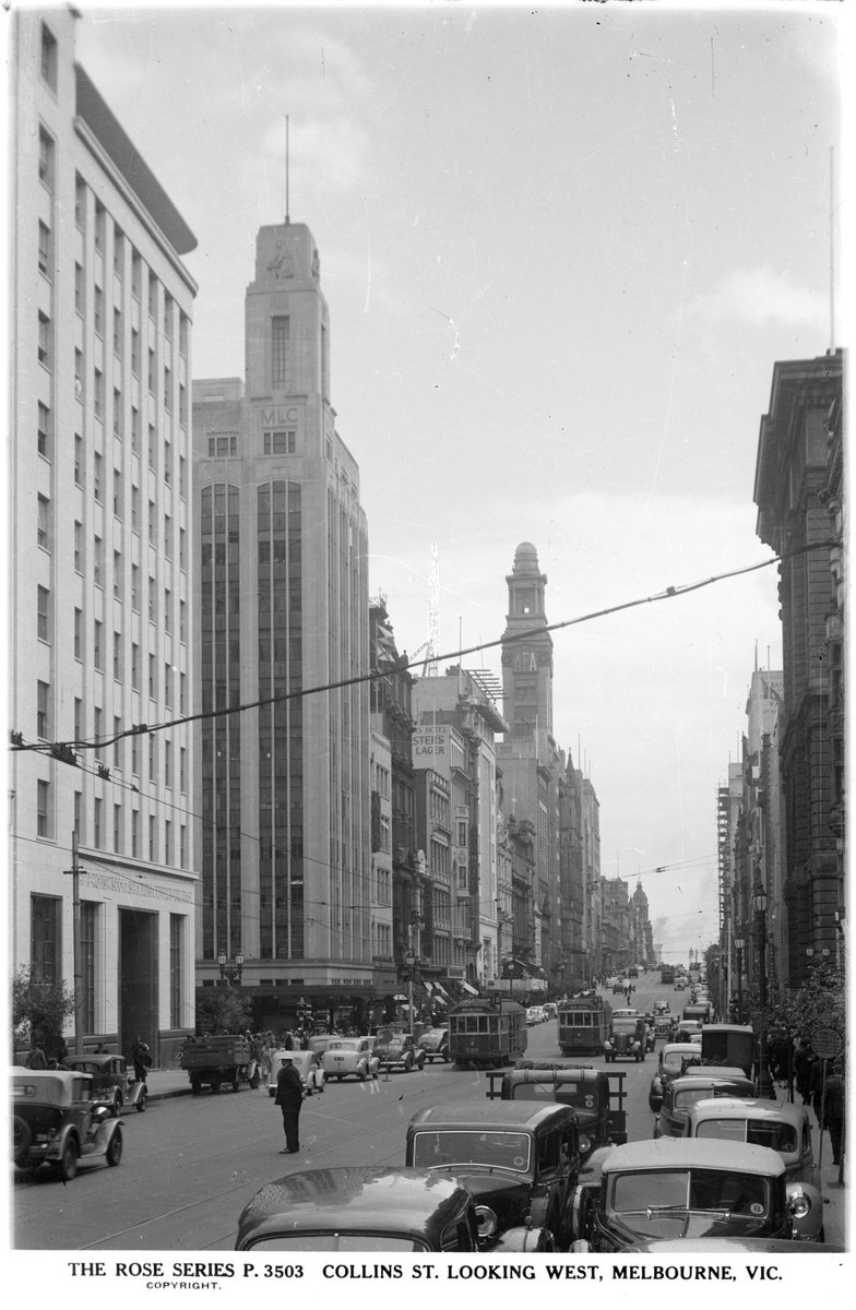 Collins St. Looking West, Melbourne, Vic, Melbourne City (1920–54)