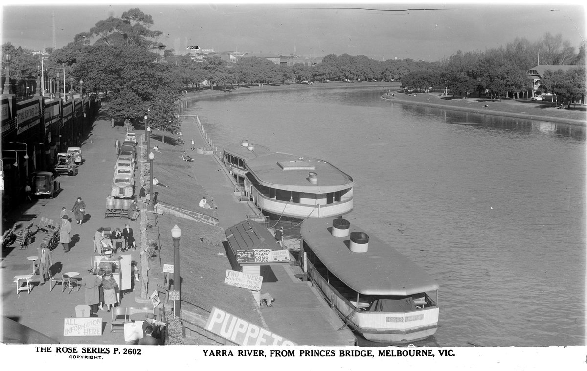 Yarra River From Princes Bridge, Melbourne, Vic, Melbourne City (1920–54)