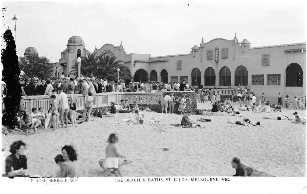 The Beach & Baths, St. Kilda, Melbourne, Vic, St Kilda (1920–54)