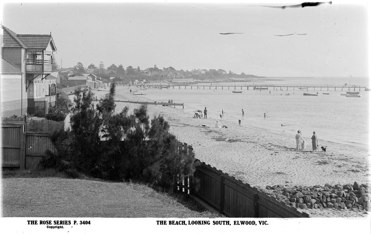 The Beach, Looking South, Elwood, Vic (1920–54)
