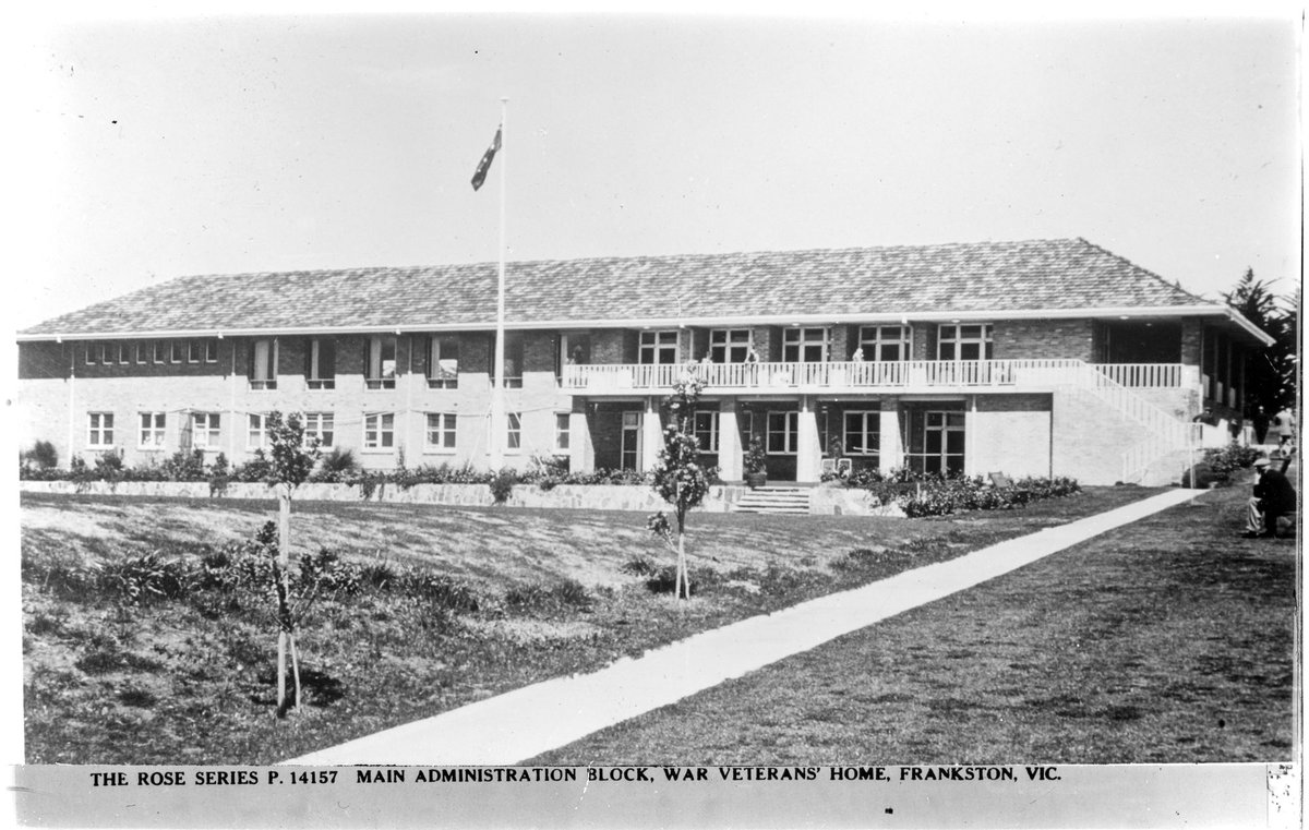 ADMINISTRATION BLOCK, WAR VETERANS' HOME, [R.S.L. PARK], FRANKSTON, VIC (1920–54)