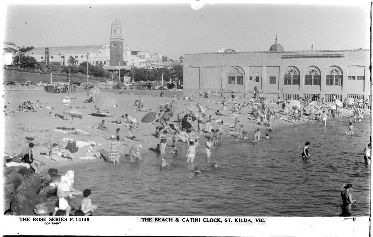 The Beach & Catini Clock, St. Kilda, Vic, St Kilda (1920–54)