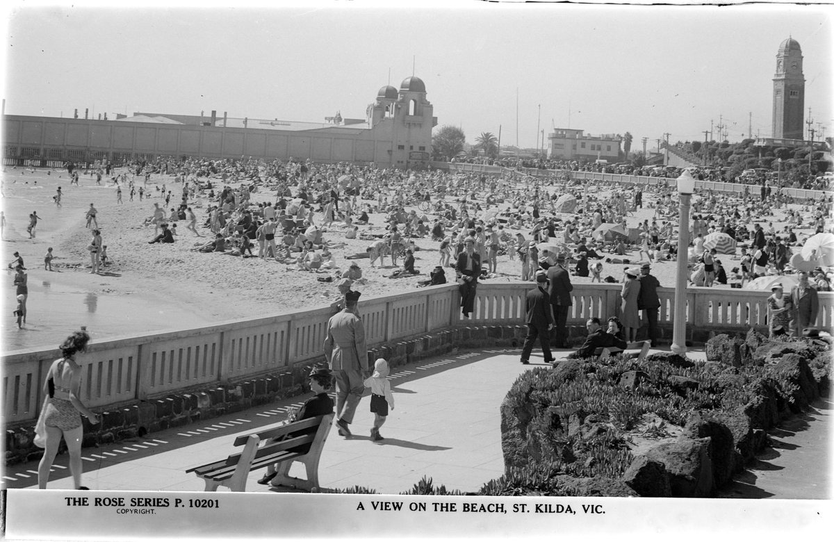 A VIEW ON THE BEACH, ST. KILDA, VIC, St Kilda (1920–54)