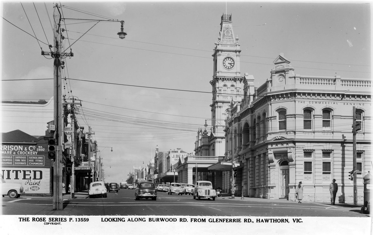 LOOKING ALONG BURWOOD RD., HAWTHORN, VIC (1920–54)