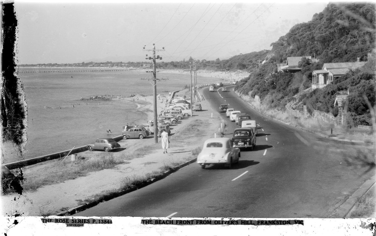 THE BEACH FRONT FROM OLVIER'S HILL, FRANKSTON, VIC (1920–54)