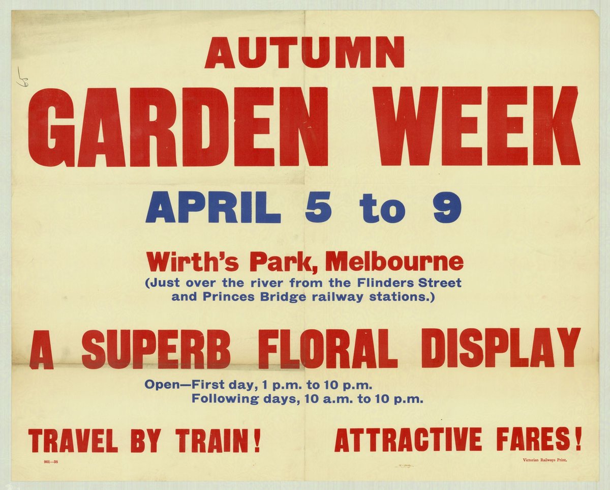 Autumn garden week - April 5 to 9 - Wirth's Park Melbourne, Melbourne City (1935–42)