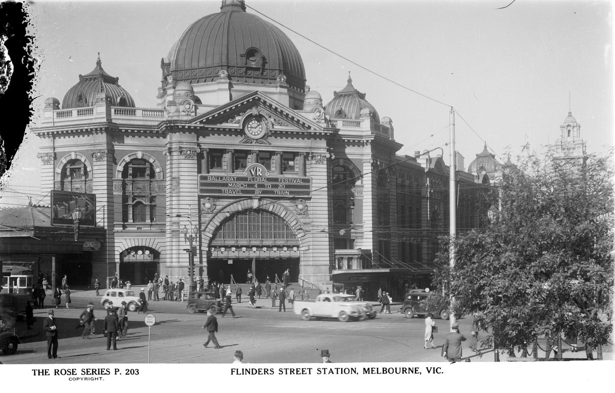 Flinders Street Station, Melbourne, Vic, Melbourne City (1920–54)