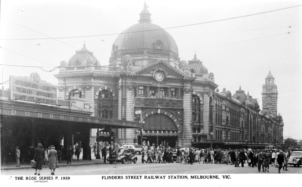 Flinders Street Railway Station, Melbourne, Vic, Melbourne City (1920–54)