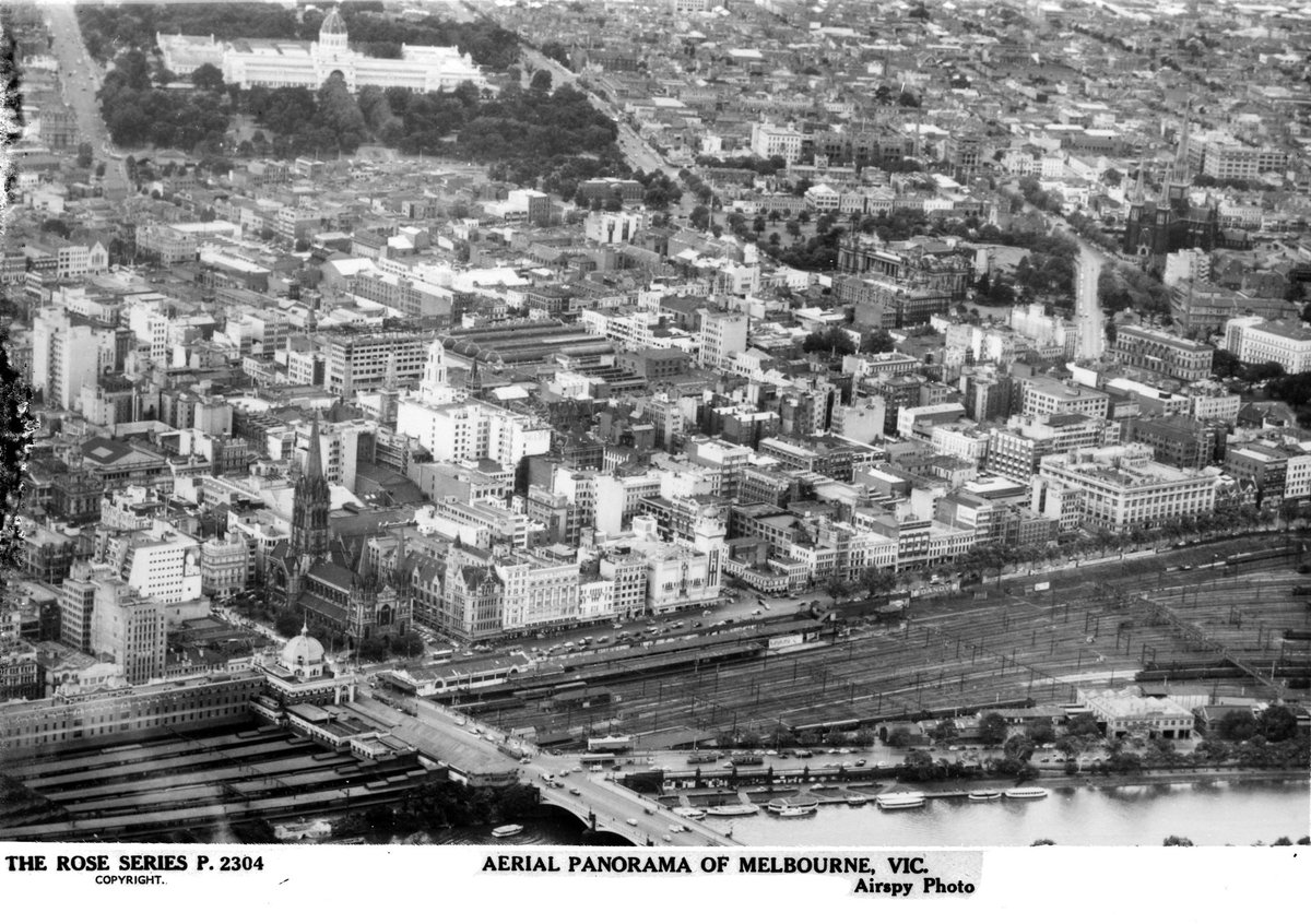 Aerial Panorama Of Melbourne, Vic (1920–54)