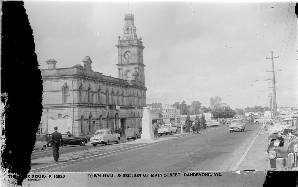 TOWN HALL & SECTION OF MAIN STREET, DANDENONG, VIC (1920–54)